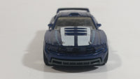 2013 Hot Wheels HW Workshop Then and Now Custom '12 Ford Mustang Dark Metallic Blue Die Cast Toy Car Vehicle