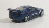 2013 Hot Wheels HW Workshop Then and Now Custom '12 Ford Mustang Dark Metallic Blue Die Cast Toy Car Vehicle