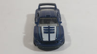 2013 Hot Wheels HW Workshop Then and Now Custom '12 Ford Mustang Dark Metallic Blue Die Cast Toy Car Vehicle