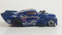 2007 Hot Wheels Racing '41 Willys Metalflake Blue #6 Die Cast Toy Hot Rod Car Vehicle