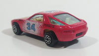 1980s Yatming Hot Pink Porsche 928 Flystone #34 Super Runner Die Cast Toy Car No. 1034