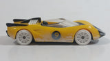 2008 Hot Wheels "Speed Racer" Racer X Street Car #9 Yellow Frosted White Plastic Body Die Cast Toy Car Vehicle