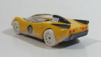 2008 Hot Wheels "Speed Racer" Racer X Street Car #9 Yellow Frosted White Plastic Body Die Cast Toy Car Vehicle