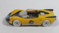 2008 Hot Wheels "Speed Racer" Racer X Street Car #9 Yellow Frosted White Plastic Body Die Cast Toy Car Vehicle