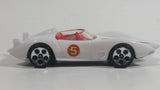 2008 Hot Wheels Mach 5 Speed Racer White Plastic Toy Race Car Vehicle