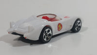 2008 Hot Wheels Mach 5 Speed Racer White Plastic Toy Race Car Vehicle