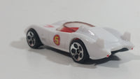 2008 Hot Wheels Mach 5 Speed Racer White Plastic Toy Race Car Vehicle