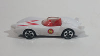 2008 Hot Wheels Mach 5 Speed Racer White Plastic Toy Race Car Vehicle