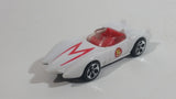 2008 Hot Wheels Mach 5 Speed Racer White Plastic Toy Race Car Vehicle