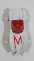 2008 Hot Wheels Mach 5 Speed Racer White Plastic Toy Race Car Vehicle