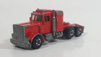 HTF Rare 1981 Hot Wheels Steering Rigs Peterbilt Semi Truck Rig Red Die Cast Toy Car Vehicle Hong Kong