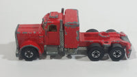 HTF Rare 1981 Hot Wheels Steering Rigs Peterbilt Semi Truck Rig Red Die Cast Toy Car Vehicle Hong Kong