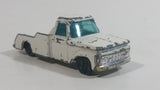 Vintage Husky Ford F350 Truck White Die Cast Toy Car Vehicle - Made in Great Britain
