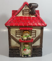 Vintage Woodward Cute German Bavarian Cottage House 9 12" Tall Ceramic Cookie Jar Made in Japan