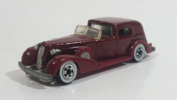 1983 Hot Wheels '35 Classic Caddy Cadillac Maroon Die Cast Toy Car Vehicle