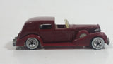 1983 Hot Wheels '35 Classic Caddy Cadillac Maroon Die Cast Toy Car Vehicle