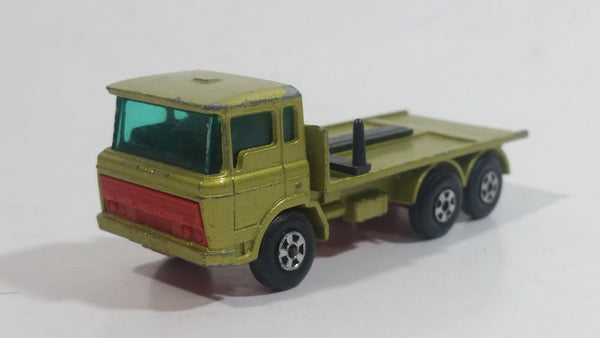 1962 Matchbox Series Lesney Products DAF Girder Truck No. 58 Lime Green Die Cast Toy Car Vehicle Made in England