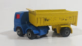 Vintage 1980 Lesney No. 30 Articulated Semi Truck Blue Tractor Yellow Trailer "International" Die Cast Toy Car Vehicle