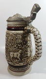 1981 Avon Western Roping, Chuck Wagon, Cattle Drive Ceramic Beer Stein with Lid