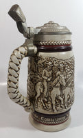 1981 Avon Western Roping, Chuck Wagon, Cattle Drive Ceramic Beer Stein with Lid