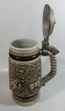 1981 Avon Western Roping, Chuck Wagon, Cattle Drive Ceramic Beer Stein with Lid