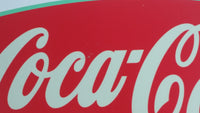 Vintage Style Coca-Cola "Sign of Good Taste" Green and Red 7" x 13" Fishtail Shaped Galvanized Metal Sign