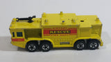 1981 Hot Wheels Workhorses Airport Rescue Yellow Fire Truck Die Cast Toy Car Firefighting Emergency Rescue Vehicle Hong Kong