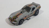 1982 Hot Wheels Vetty Funny Corvette Funny Car Grey Die Cast Toy Drag Racing Car Vehicle