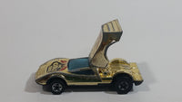 1977 Hot Wheels Buzz-Off The Gold One Gold Chrome Die Cast Toy Car Vehicle with Opening Rear Hood