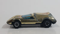 1977 Hot Wheels Buzz-Off The Gold One Gold Chrome Die Cast Toy Car Vehicle with Opening Rear Hood