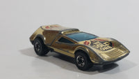 1977 Hot Wheels Buzz-Off The Gold One Gold Chrome Die Cast Toy Car Vehicle with Opening Rear Hood