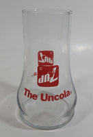 Vintage 1980s 7-Up The Uncola Soda Pop Beverage Upside Down Unique Clear Glass Drinking Cup Collectible