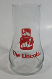 Vintage 1980s 7-Up The Uncola Soda Pop Beverage Upside Down Unique Clear Glass Drinking Cup Collectible