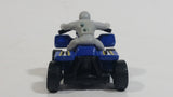 2007 Matchbox 4 Wheels Quad Royal Blue Die Cast Toy ATV All Terrain Vehicle