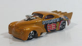 2004 Hot Wheels Smashville '41 Willys Smash Mouth Gold Die Cast Toy Hot Rod Car Vehicle