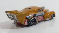 2004 Hot Wheels Smashville '41 Willys Smash Mouth Gold Die Cast Toy Hot Rod Car Vehicle