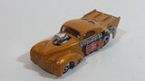 2004 Hot Wheels Smashville '41 Willys Smash Mouth Gold Die Cast Toy Hot Rod Car Vehicle