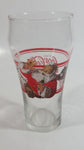 Enjoy Coca-Cola Santa Claus Holding a Bottle with Helicopter and Train Set Christmas Holiday Themed  6" Tall Glass Cup