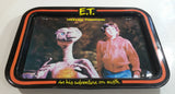 Vintage 1982 Universal City Studios E.T. The Extra Terrestrial in His Adventure On Earth Metal Lunch TV Tray Movie Film Collectible