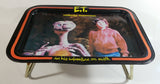 Vintage 1982 Universal City Studios E.T. The Extra Terrestrial in His Adventure On Earth Metal Lunch TV Tray Movie Film Collectible