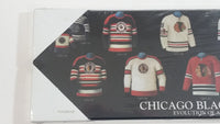 Chicago Blackhawks NHL Ice Hockey Team "Evolution Of A Legend" Jersey History 5" x 15" Wall Plaque Board - New Sealed in Package