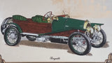 Vintage Early Model Bugatti Antique Car with House in Background 12" x 16" Wood Framed Glass Mirror Man Cave Garage Collectible