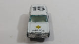 Yatming Ford Station Wagon No. 1015 White Police Cop #115 Die Cast Toy Car Vehicle