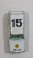 Yatming Ford Station Wagon No. 1015 White Police Cop #115 Die Cast Toy Car Vehicle