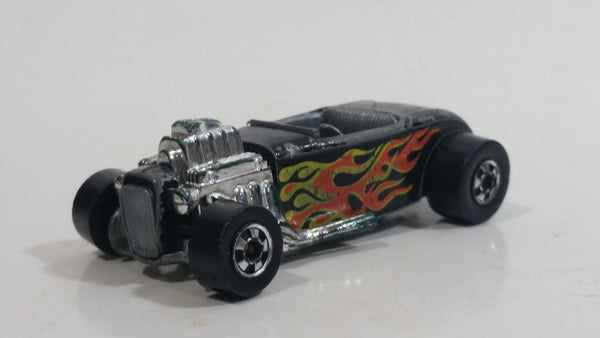 Vintage 1977 Hot Wheels Flying Colors Street Rodder Black Die Cast Toy Car Vehicle BW Hong Kong