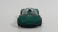 1999 Hot Wheels Double Cross Metalflake Dark Green Die Cast Toy Car Vehicle McDonald's Happy Meal 9/16