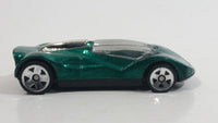 1999 Hot Wheels Double Cross Metalflake Dark Green Die Cast Toy Car Vehicle McDonald's Happy Meal 9/16