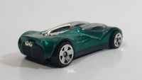 1999 Hot Wheels Double Cross Metalflake Dark Green Die Cast Toy Car Vehicle McDonald's Happy Meal 9/16