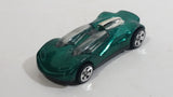 1999 Hot Wheels Double Cross Metalflake Dark Green Die Cast Toy Car Vehicle McDonald's Happy Meal 9/16