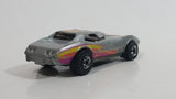 1988 Hot Wheels Chevrolet Corvette Stingray Metalflake Silver Die Cast Toy Car Vehicle